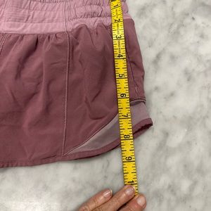 LuLu Lemon rose colored shorts with elastic waist